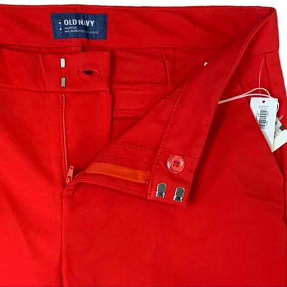 Old Navy NEW Harper 9" Mid Rise Slim Fit Ankle Pants Pockets Red Women's Size 4 - Picture 9 of 11
